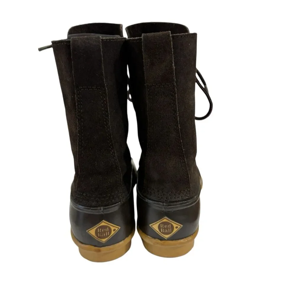 Red Ball By LaCrosse 8 Steel Shank Duck Boots Brown Removable Liners Mens READ
